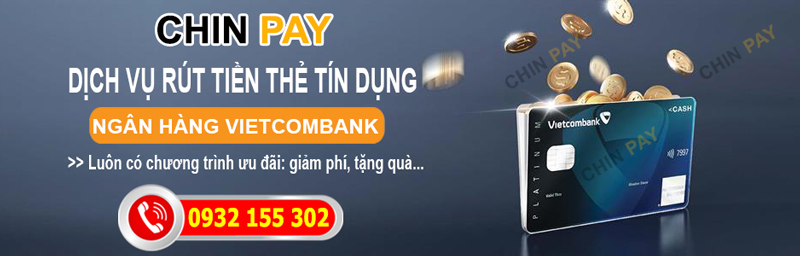 Rút tiền thẻ tín dụng Vietcombank qua dịch vụ