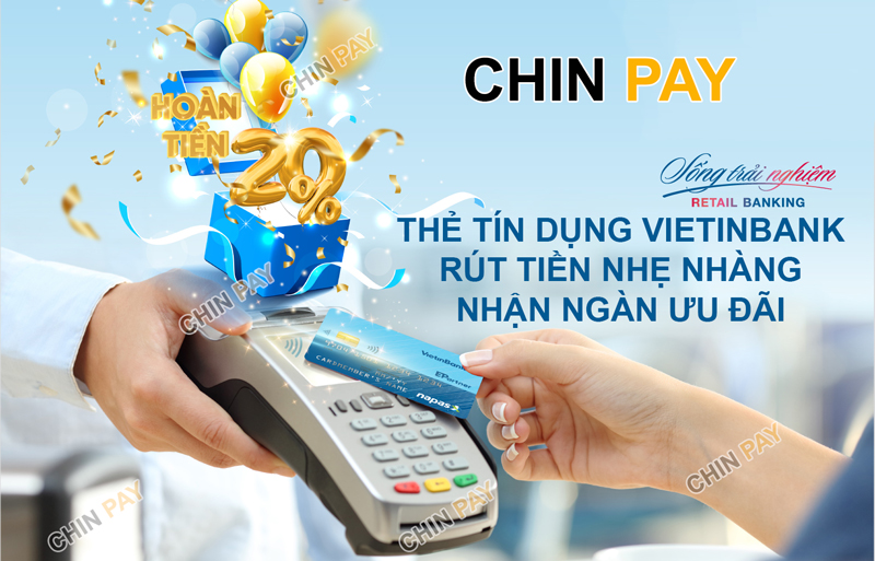Ưu đãi rút tiền thẻ tín dụng Vietinbank qua dịch vụ